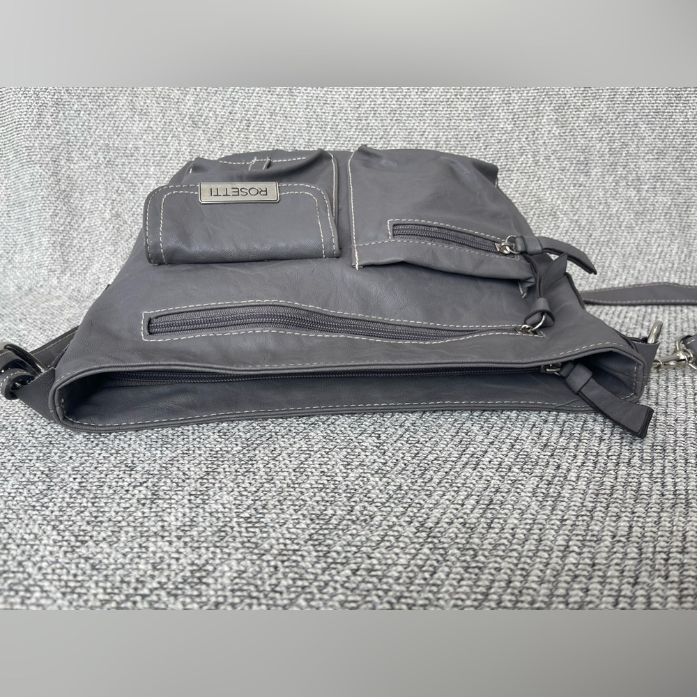 Rosetti Gray Crossbody Bag with Adjustable Strap - Picture 12 of 16